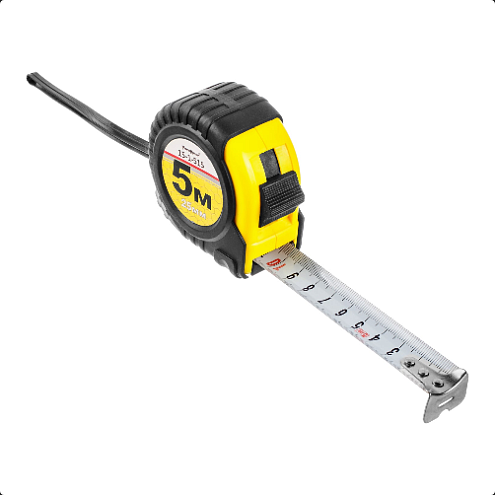 Рулетка T2,  5м х 25мм, ABS-пластик, обрезиненный корпус, РемоКолор: фотография 1