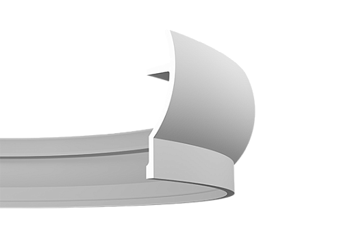 Карниз 1.50.227flex для скрытого освещения размеры 280х73х2000 мм: фотография 1