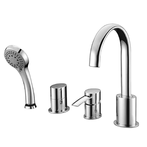 LM3241C "Атлантисс" Смеситель для ванны встраиваемый, на 4 отверстия, с аксессуарами, хром: фотография 1