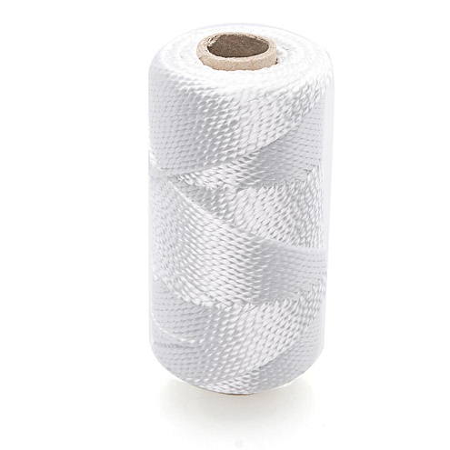 Шнур полиамидный крученый 2мм белый, 100м: фотография 1