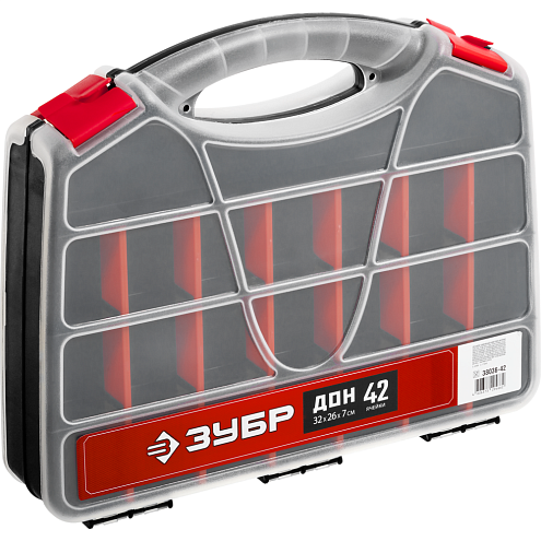 Органайзер "ДОН" 320х260х70мм, 42 ячейки, 2х-сторонний, ЗУБР: фотография 1