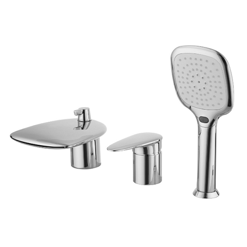 LM4445C "Статус" Смеситель для ванны встраиваемый, на 3 отверстия, с аксессуарами, хром: фотография 1