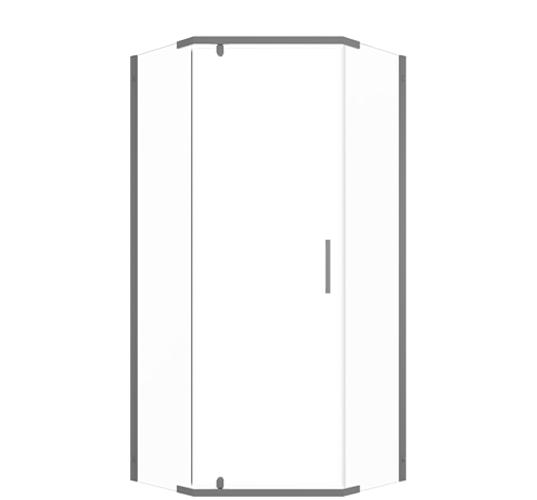 Душевое ограждение Дека-Графит 90х90: фотография 1