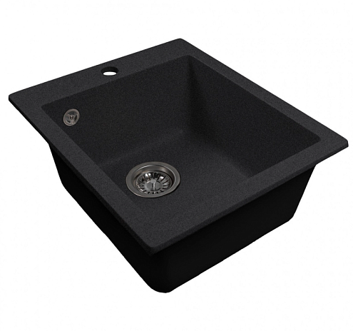 Мойка ML-GMS118 СТАНДАРТ прямоугольная, черный (308), 492х417х190 мм: фотография 1