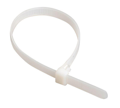 Хомут кабельный 3.6х100 нейлон белый уп.100шт IEK UHH31-D036-100-100: фотография 1