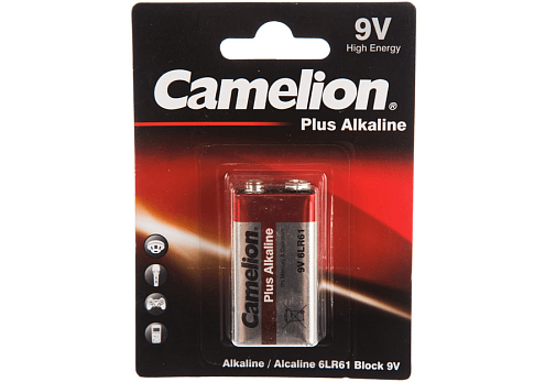 Элемент питания алкалиновый "крона" 6LR61-BP1 уп.1шт Camelion 1655: фотография 1