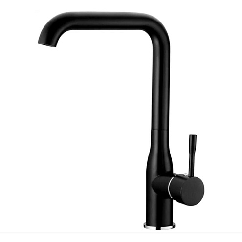 Смеситель для кухни Ledeme L4698B черный матовый: фотография 1