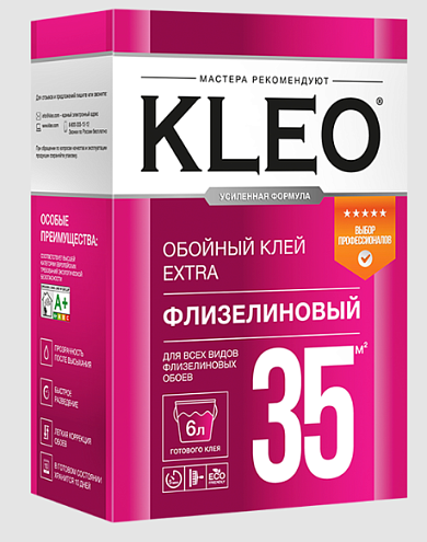 Клей обойный KLEO EXTRA 35 для флизелиновых обоев до 35м²: фотография 1