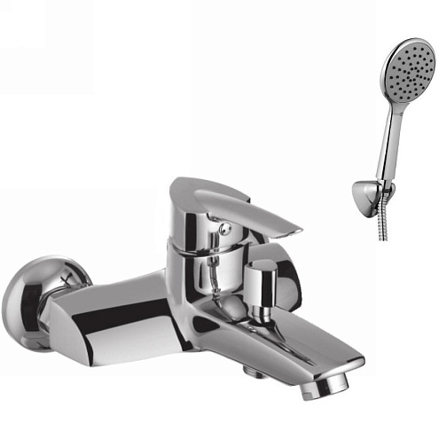 Смеситель Lemark "Марс" LM3502C для ванны с коротким изливом с аксессуарами хром: фотография 1