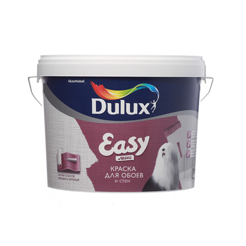 Краска Dulux EASY для обоев и стен BW 9л : фотография 1
