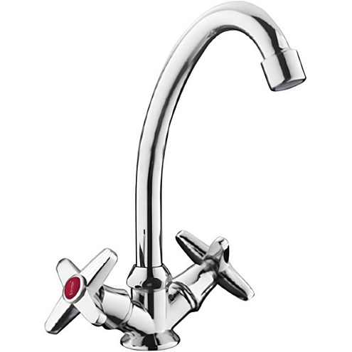 Смеситель для кухни 1/2 кер F4020 FRAP КРЕСТ конус: фотография 1