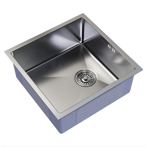 Мойка подстольный монтаж 450х450 выпуск 3 1/2"  MIXLINE PRO 200 мм с сифоном, сатин : фотография 1