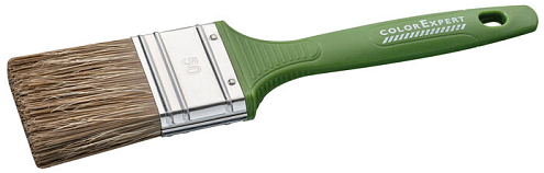 Кисть флейцевая для средств деревозащиты 50мм, щетина смешанная , пластиковая ручка, ColorExpert : фотография 1