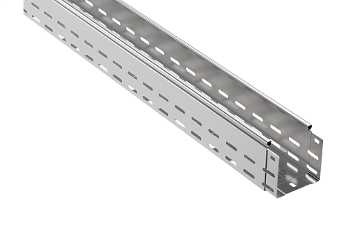 Лоток листовой перфорированный 100х100 L3000 сталь 0,7мм IEK CLP10-100-100-3: фотография 1