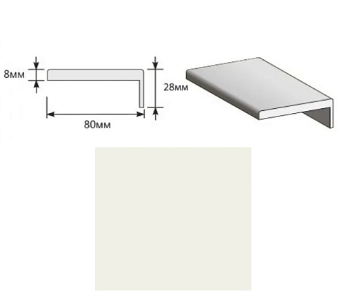 Наличник "Т" К Whitey МДФ Прямоугольный 2130х80х8: фотография 1