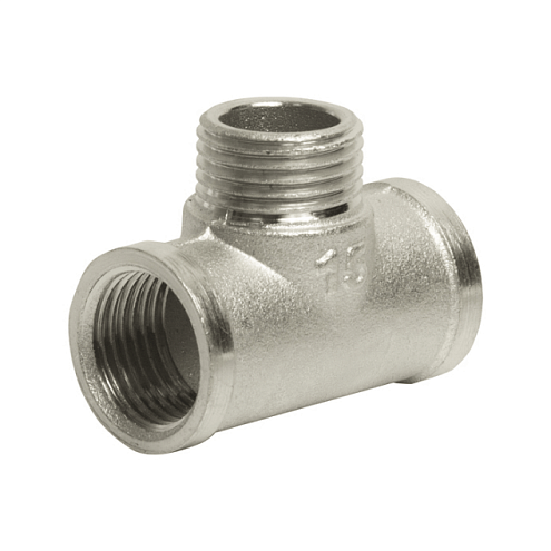 Тройник 1/2" В-Н-В никель VRT: фотография 1