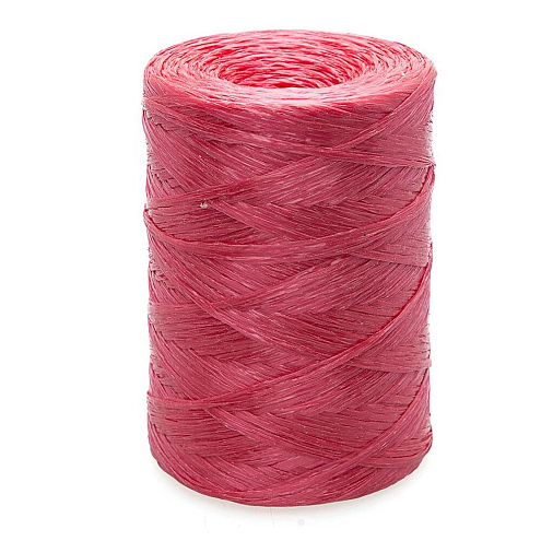 Шпагат полипропиленовый ленточный 1200 текс красный 60м: фотография 1