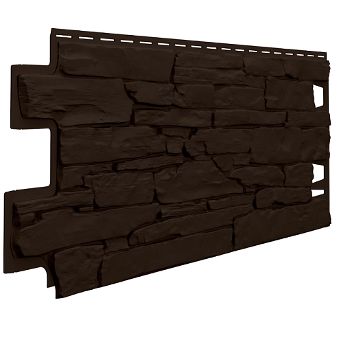 Фасадные панели Технониколь Оптима, Камень, темно-коричневый : фотография 1