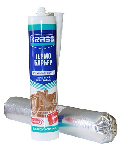 Герметик акриловый KRASS Термо Барьер для деревянного дома Сосна 310мл : фотография 1