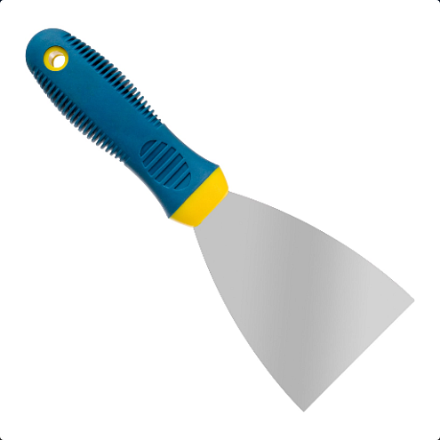 Шпатель фасадный, двухкомпонентная рукоятка, нержавеющая сталь,  80мм, РемоКолор: фотография 1