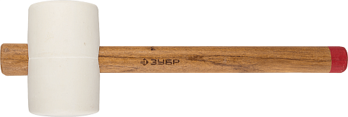 Киянка, белая резина, деревянная ручка, 340г, ЗУБР: фотография 1