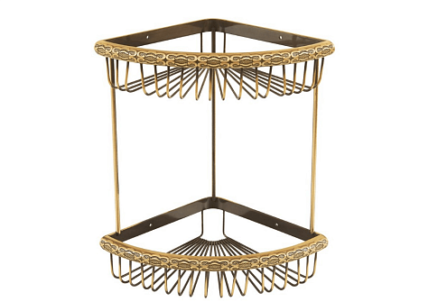 Полка Lemark "Жасмин" LM6682B угловая 2-х ярусная бронза: фотография 1