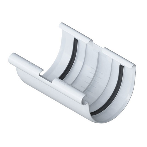Муфта Желоба ПВХ, Белый, АльтаПрофиль: фотография 1