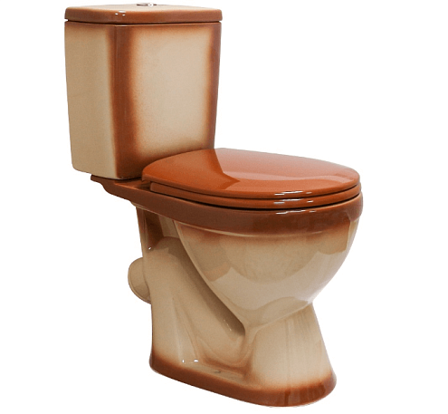 Унитаз-компакт Rosa Лира коричневый: фотография 1