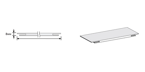 Добор "Т" ЭКО Snow Art МДФ 2070х150х8: фотография 1