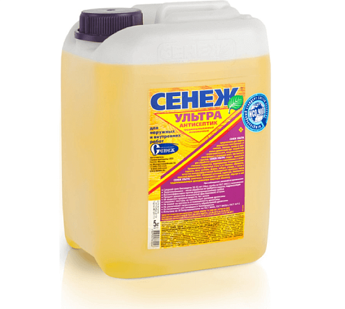 Антисептик СЕНЕЖ УЛЬТРА, для наружных и внутренних работ,  5кг: фотография 1