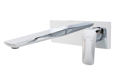 Смеситель для раковины настенный (внешняя и скрытая часть) Aquatek AQ1013CR Вега: фотография 1