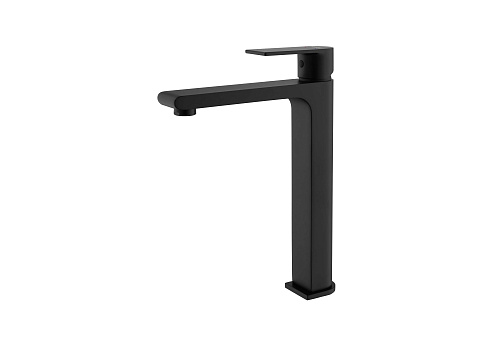 Смеситель для раковины 237 без донного клапана Aquatek матовый черный AQ1404MB Лира: фотография 1