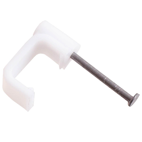 Скоба для электрокабеля  9мм плоская 50шт: фотография 1