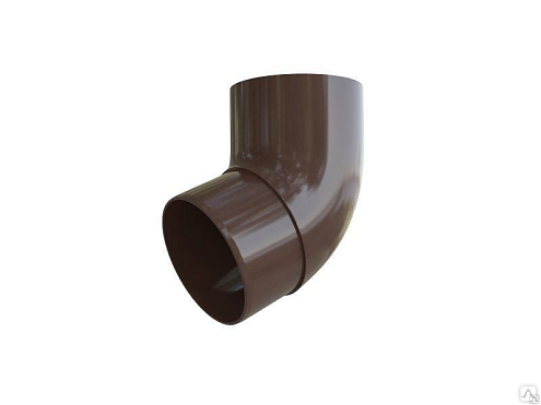 Колено трубы 67° ПВХ, Коричневый, АльтаПрофиль: фотография 1