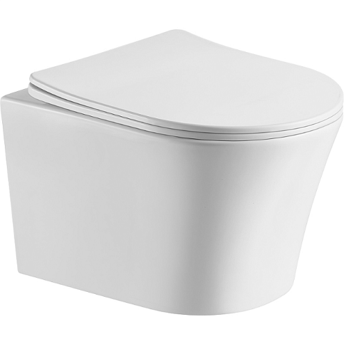 Унитаз подвесной Ceruttispa ADIGE Aria безободковый, сиденье с микролифтом: фотография 1