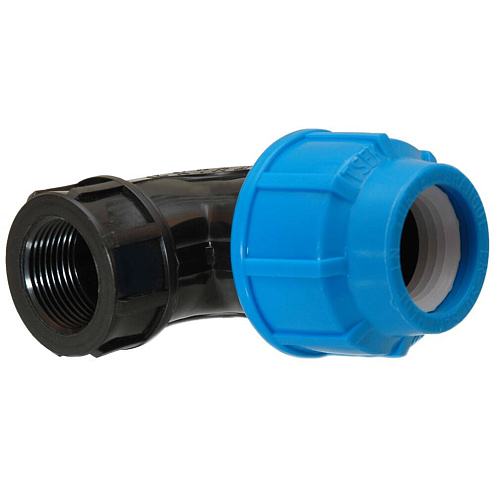 Отвод ПЭ 32х3/4" внутренняя резьба  обжимной ТПК-Аква: фотография 1