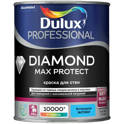 Краска Luxium Diamond Matt Max Protect ANTI MARK, матовая BW 1л: фотография 1