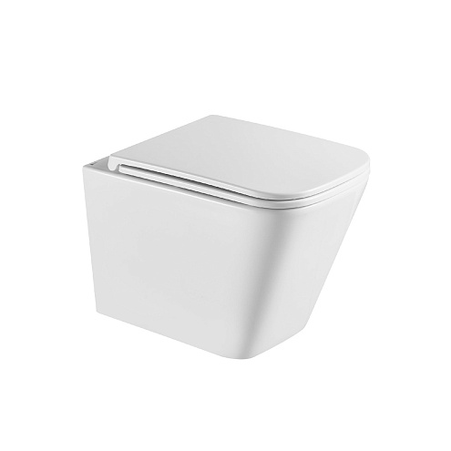 Унитаз Lemark Florex подвесной безободковый с сиденьем микролифт, смыв вихревой Торнадо 3.0, белый глянец: фотография 1