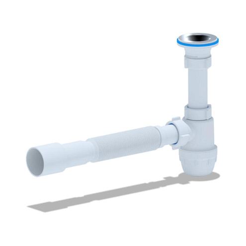 Сифон Юнг 1 1/4"х32 c гибкой трубой 32х40/50 АНИ Пласт BM1016: фотография 1