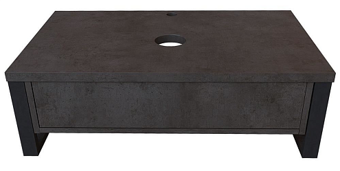 Тумба GRUNGE LOFT 90П 1ящик Бетон темно-серый: фотография 1