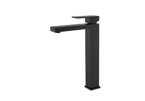 Смеситель для раковины 257 без донного клапана Aquatek матовый черный AQ1604MB Либра: фотография 1