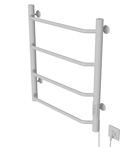 Полотенцесушитель Mixline Mira  60х50 таймер, 201 Вт, 4 перекладины, электрический белый: фотография 1