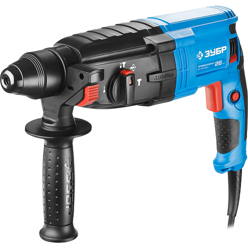 Перфоратор ЗУБР, 750Вт, 2,4Дж, горизонтальный, SDS+, 3 режима, кейс: фотография 1