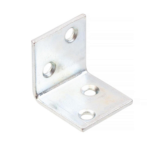 Уголки мебельные оцинкованные 25х25х25мм с шурупом, 4шт "Element": фотография 1