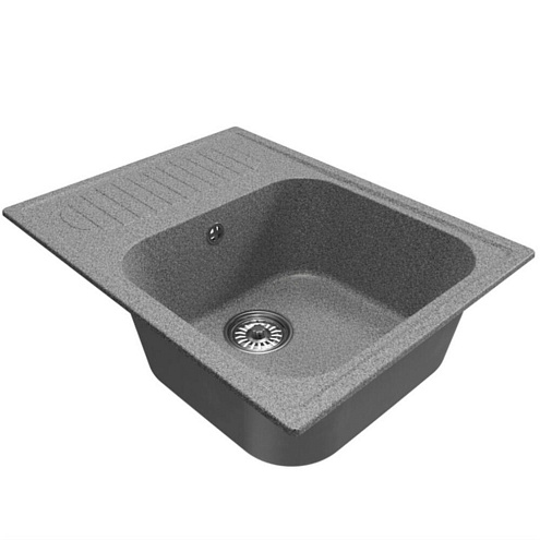 Мойка ML-GM18 с крылом, темно-серая (309), 490х640х190 мм: фотография 1