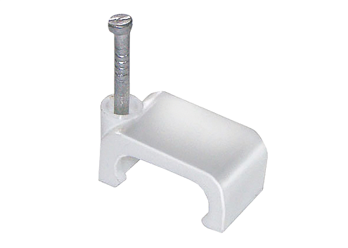 Скоба крепежная плоская 8мм пластик уп.100шт IEK USK21-08-100: фотография 1