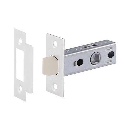 Защелка дверная с пластиковым язычком С-45П белый: фотография 1