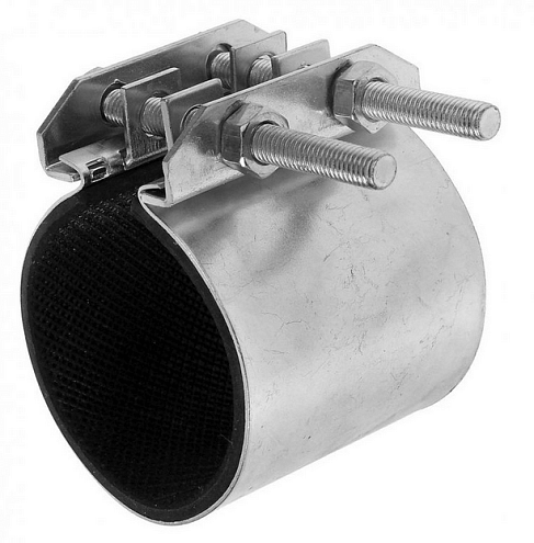 Хомут ремонтный оцинкованный КРАБ 159-172 (6") 150мм: фотография 1