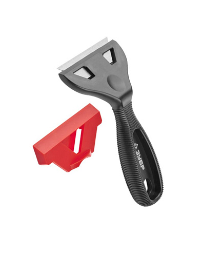 Скребок 2 в 1, универсальный, пластиковый, тип лезвия А24, ЗУБР: фотография 1