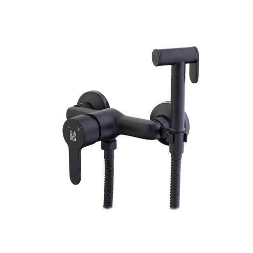Смеситель с гигиенической лейкой Sanday SD8202-07 черный: фотография 1